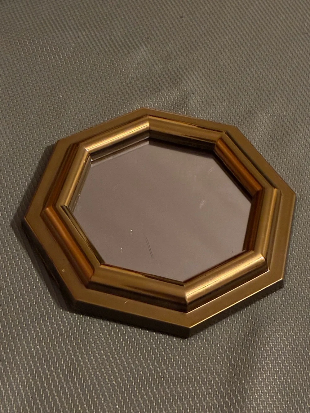 Vintage Set of Geometric Gold-Toned Wall Mirrors
